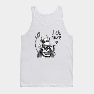 Cow with flowers Tank Top